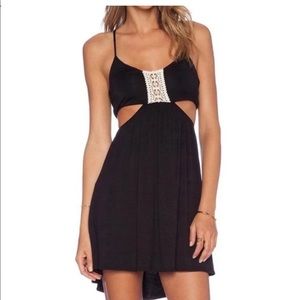 Lspace Black Cut Out Swim Coverup